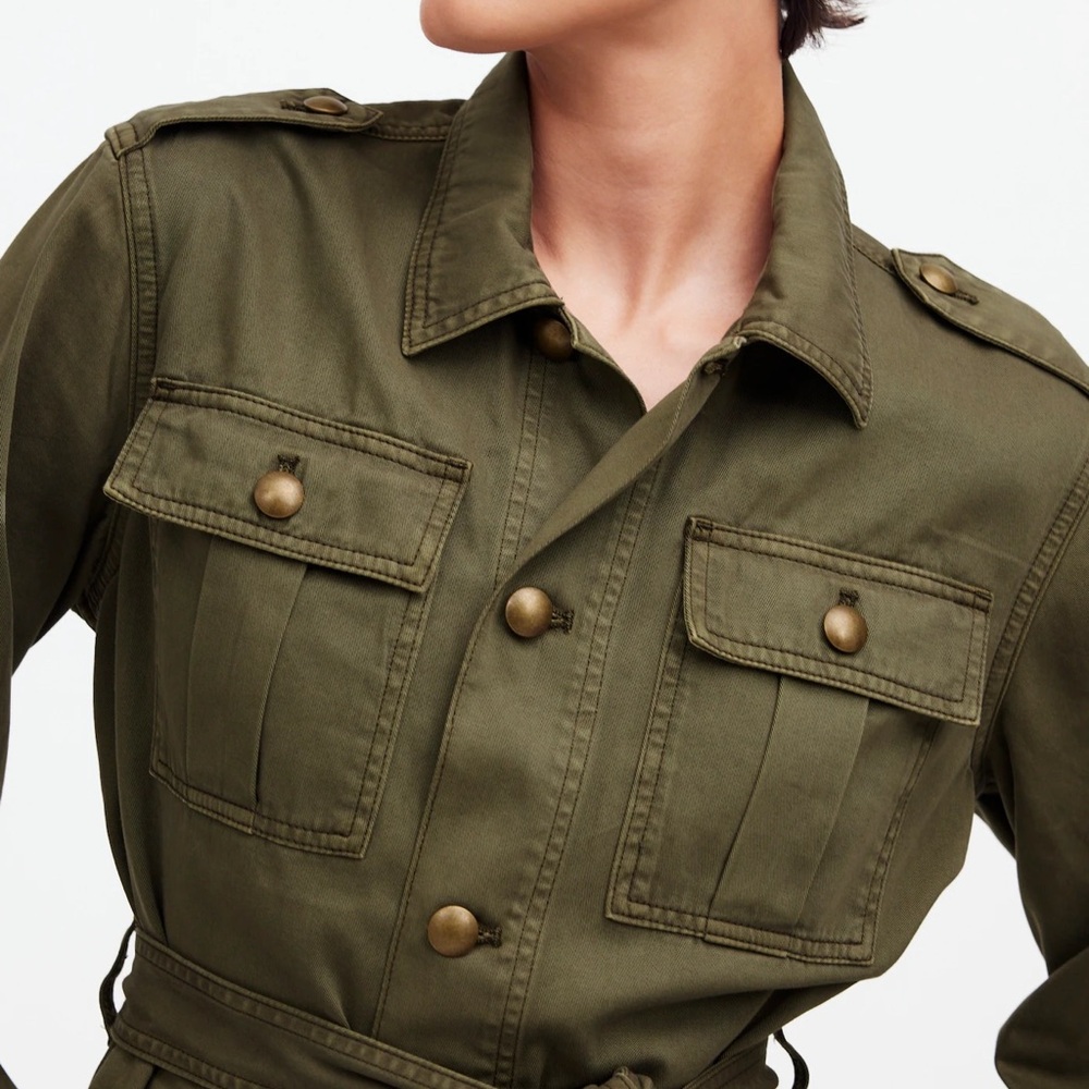 NWT Madewell Chino Safari Jacket in Faded Ivy - Picture 2 of 8